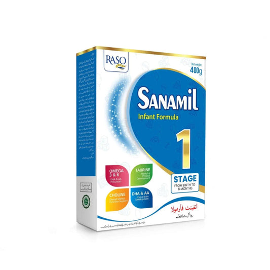 Sanamil Stage 1 Infant Formula Milk - 200g & 400g - Raso Pakistan