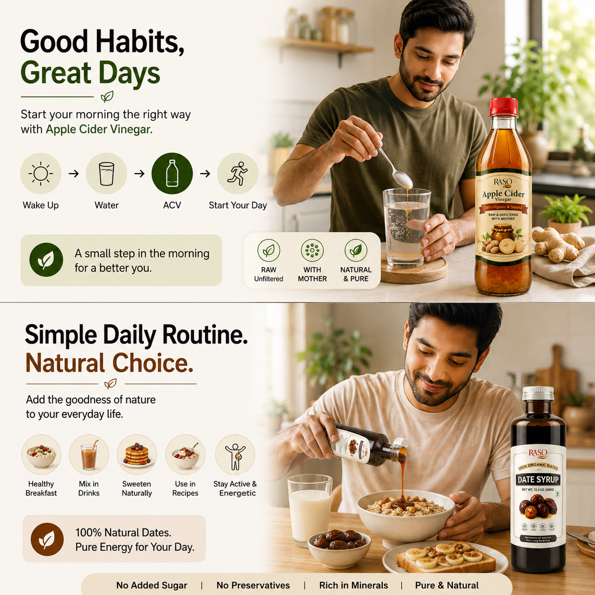 RASO ACV + Date Syrup Combo – Feel Light, Stay Energized