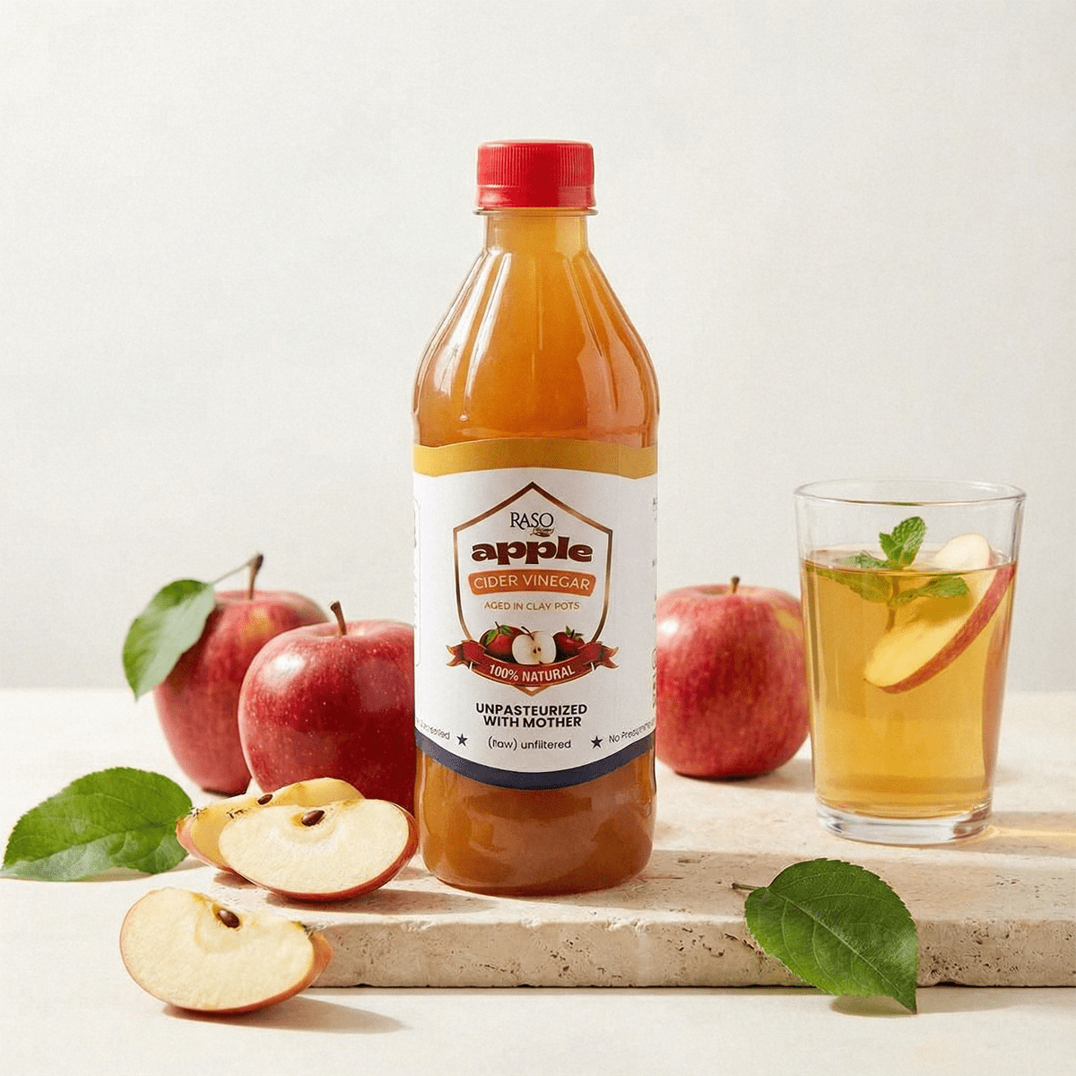 Raso Apple Cider Vinegar – 12 - Month Fermented Digestive Support 475ml - Raso Pakistan