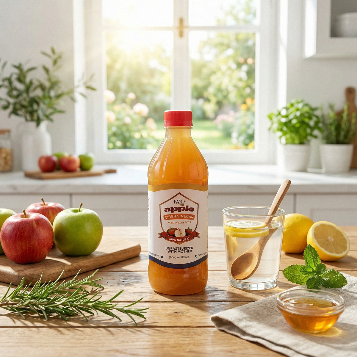 Raso Apple Cider Vinegar – 12 - Month Fermented Digestive Support 475ml - Raso Pakistan