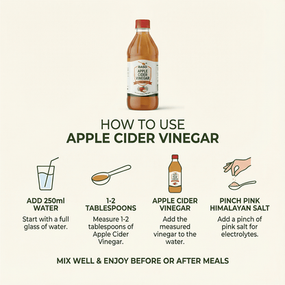 Raso Apple Cider Vinegar – 12 - Month Fermented Digestive Support 475ml - Raso Pakistan