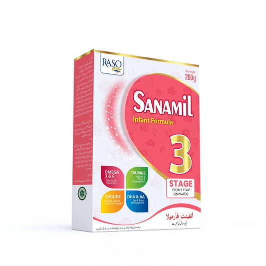 Sanamil Stage 3 Baby Milk (200g) - Complete Nutrition for Growing Infants - Raso Pakistan